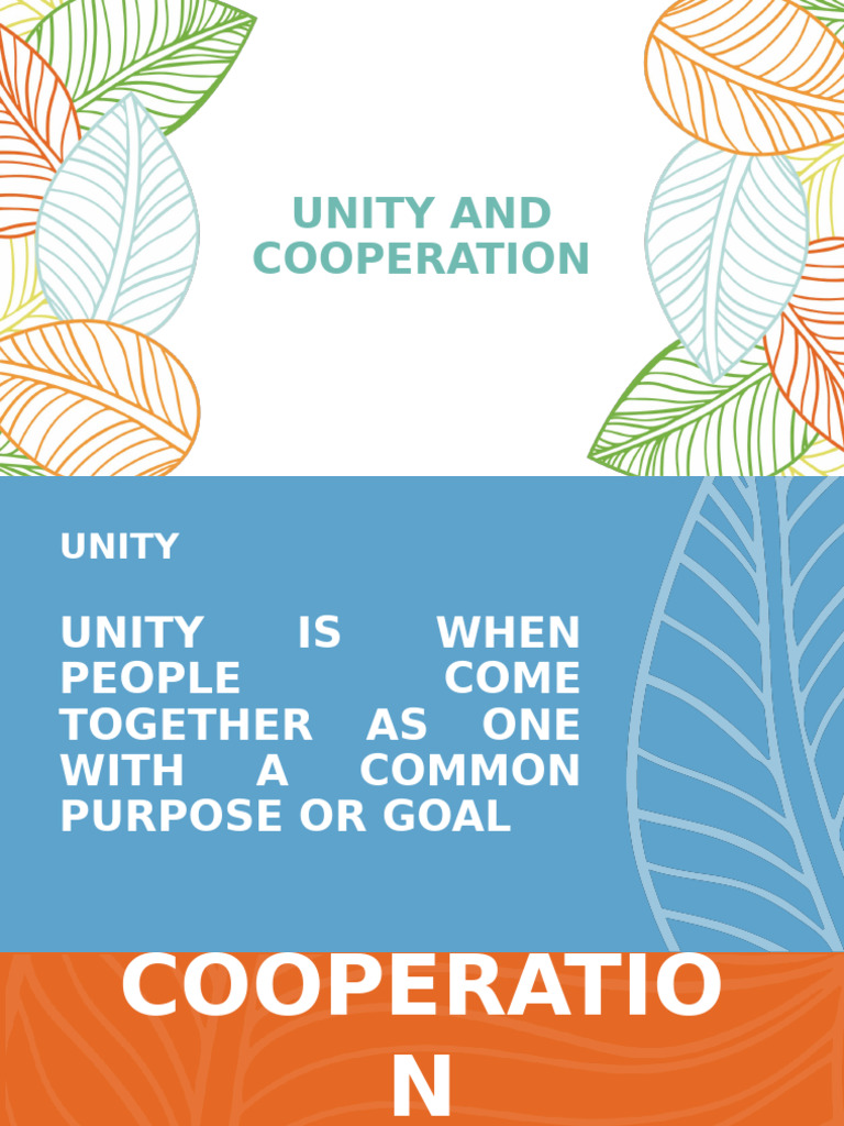 Unity and Cooperation | PDF