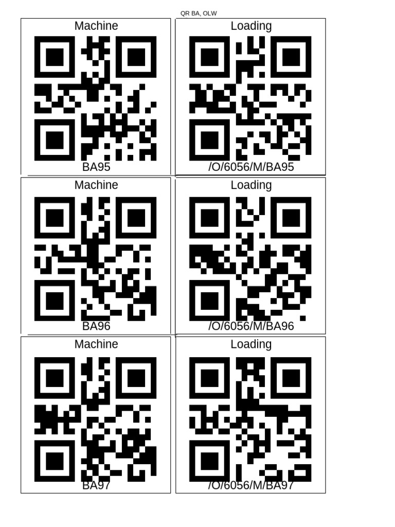 QR BA OLW HP Machine Loading & Doffing | PDF
