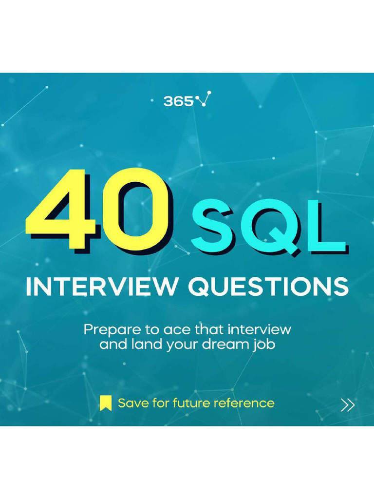SQL 40 Interview Questions | PDF