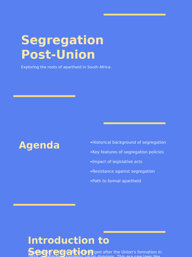 Segregation's Role in Shaping Apartheid | PDF | Apartheid | Racial ...
