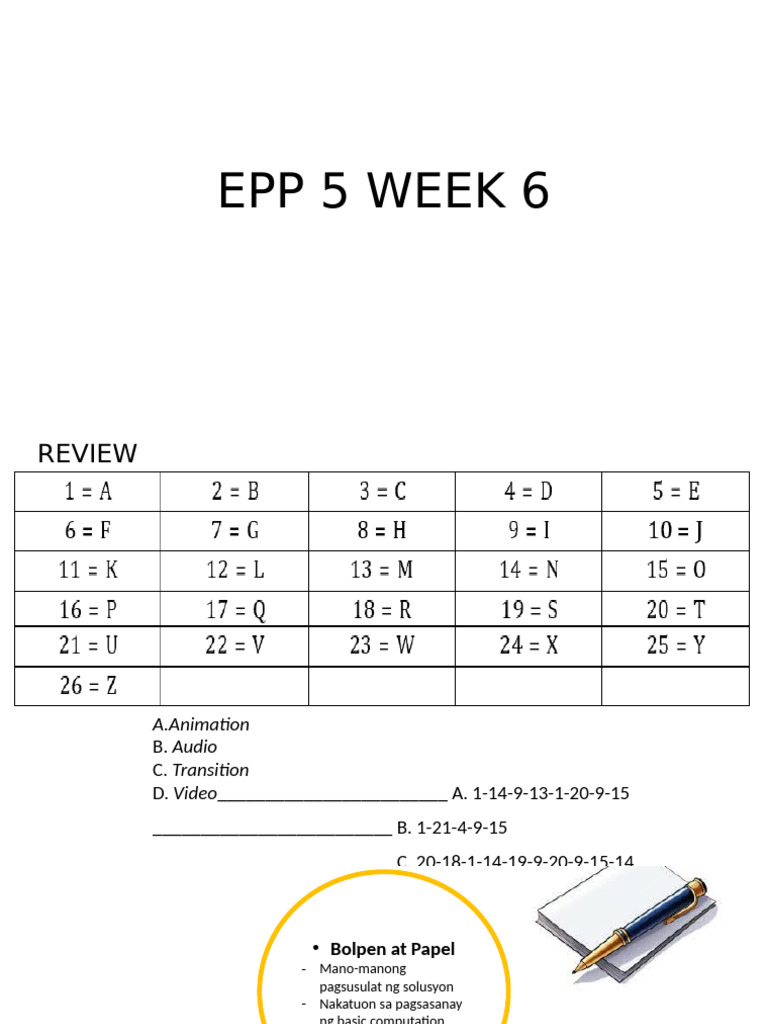 Epp 5 Week 6 | PDF