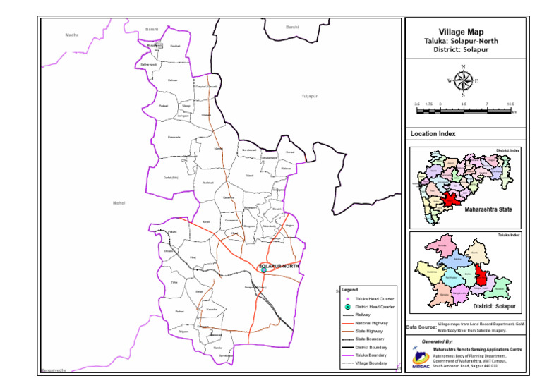 Solapur District Taluka Map Overview | PDF