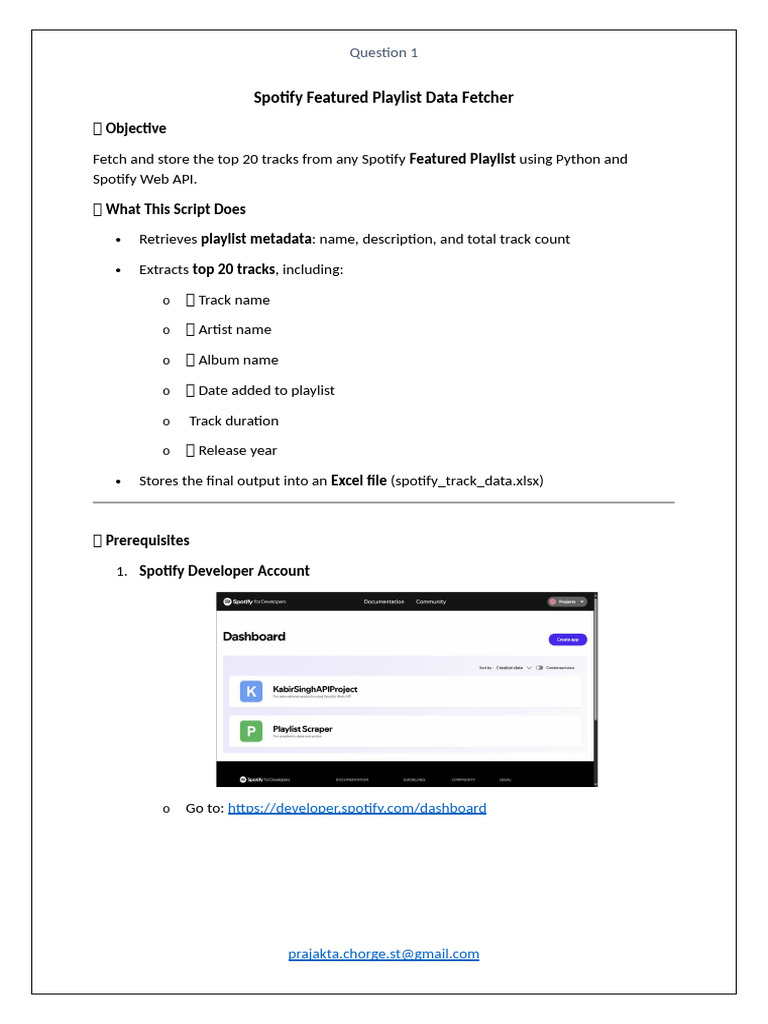 Fetch Spotify Playlist Data in Python | PDF | Metadata | Spotify