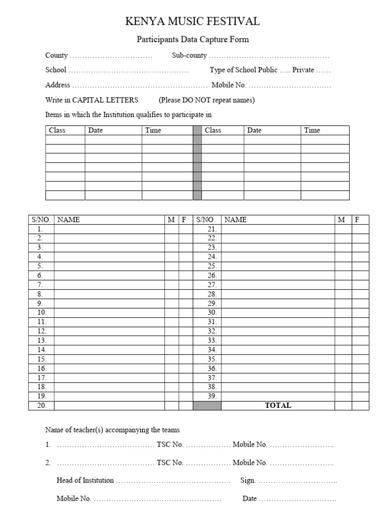 Kmf Data Capture Form-1-1 | PDF | Chess Theory | Chess