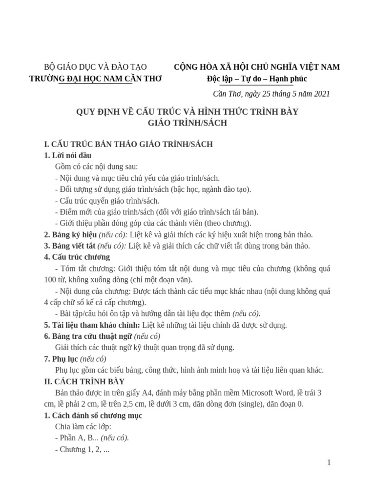 16 - Quy Dinh Ve Cau Truc Va Hinh Thuc Trinh Bay | PDF