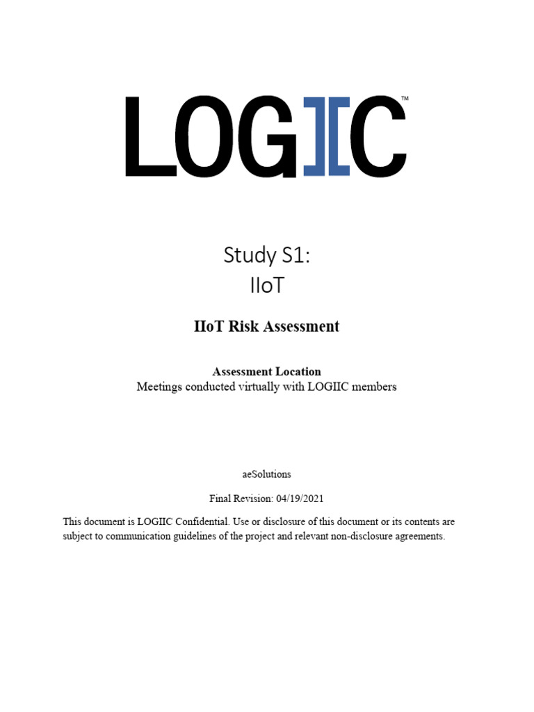 IIoT Risk Assessment by Logiic 1691560156 | PDF | Computer Security ...
