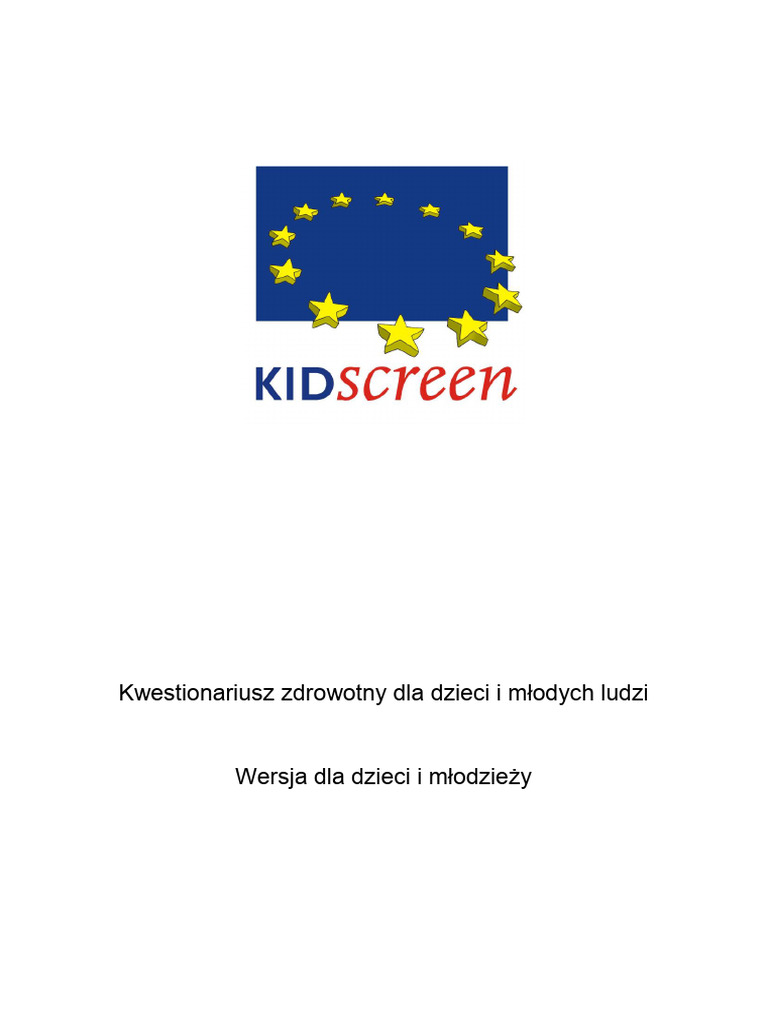 KIDSCREEN-10 Index ChildrenAdolescents Poland | PDF