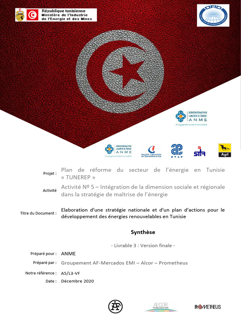 Stratégie nationale pour les énergies renouvelables en Tunisie | PDF ...