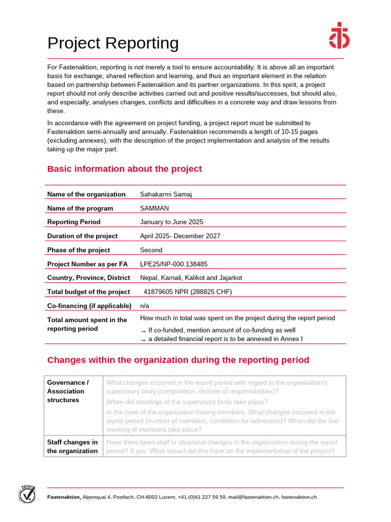 NE Template Narrative Report FA | PDF | Malnutrition | Empowerment