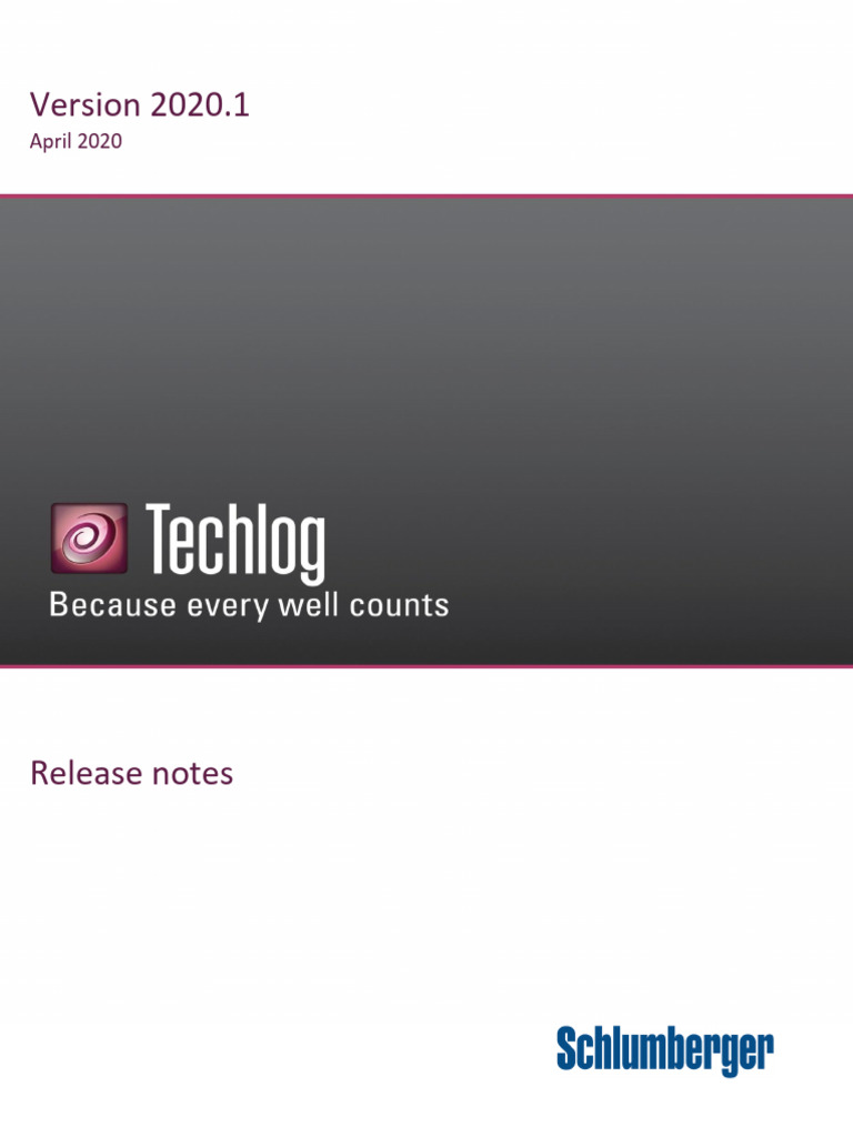 Techlog 2020.1 Release Notes Summary | PDF | Microsoft Windows | Windows 10