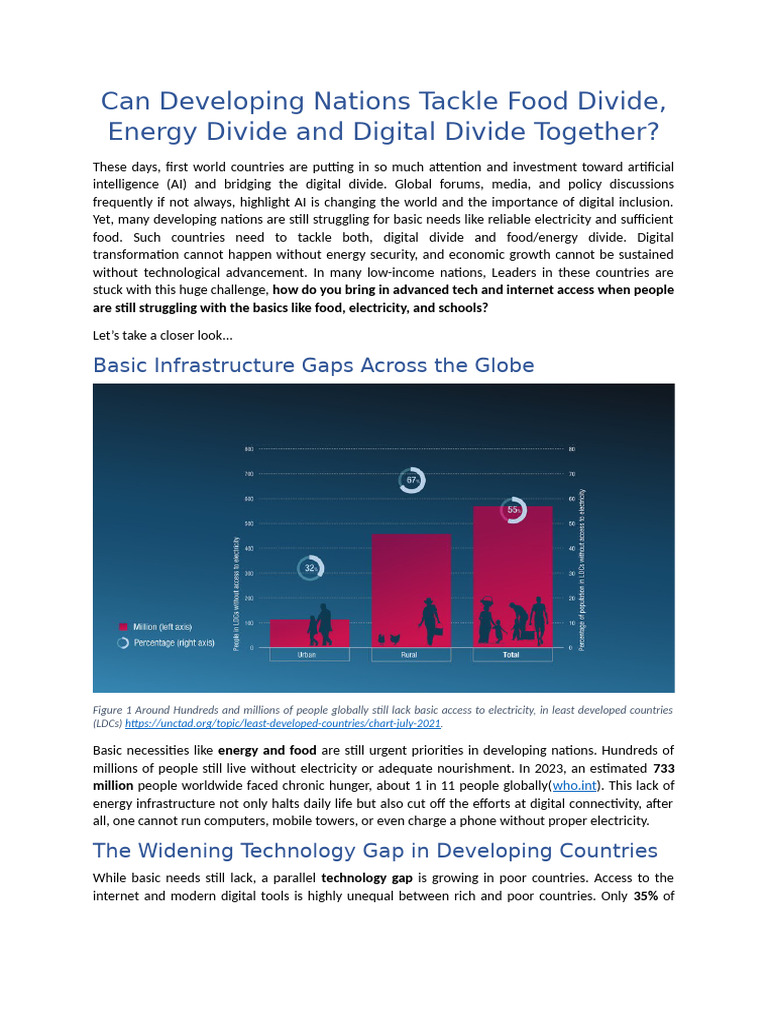 Bridging Basic Needs and The Digital Gap | PDF | Developing Country ...
