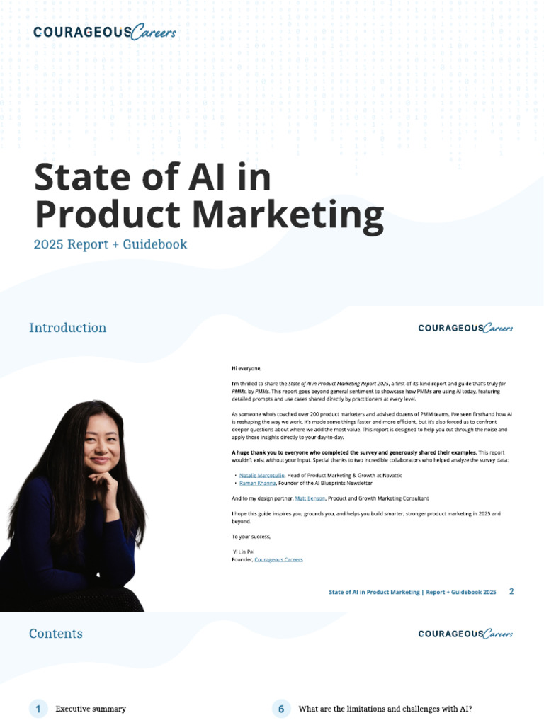 AI in Product Marketing 2025 Insights | PDF | Artificial Intelligence ...
