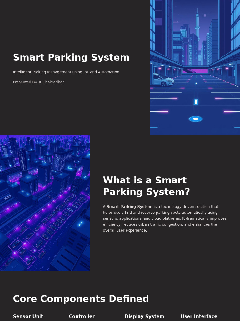 Smart Parking System Overview | PDF | Parking | Internet Of Things