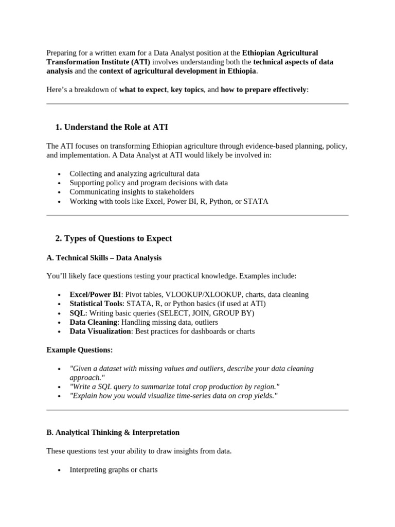 Data Analyst Exam Prep for ATI | PDF | Data Analysis | Data