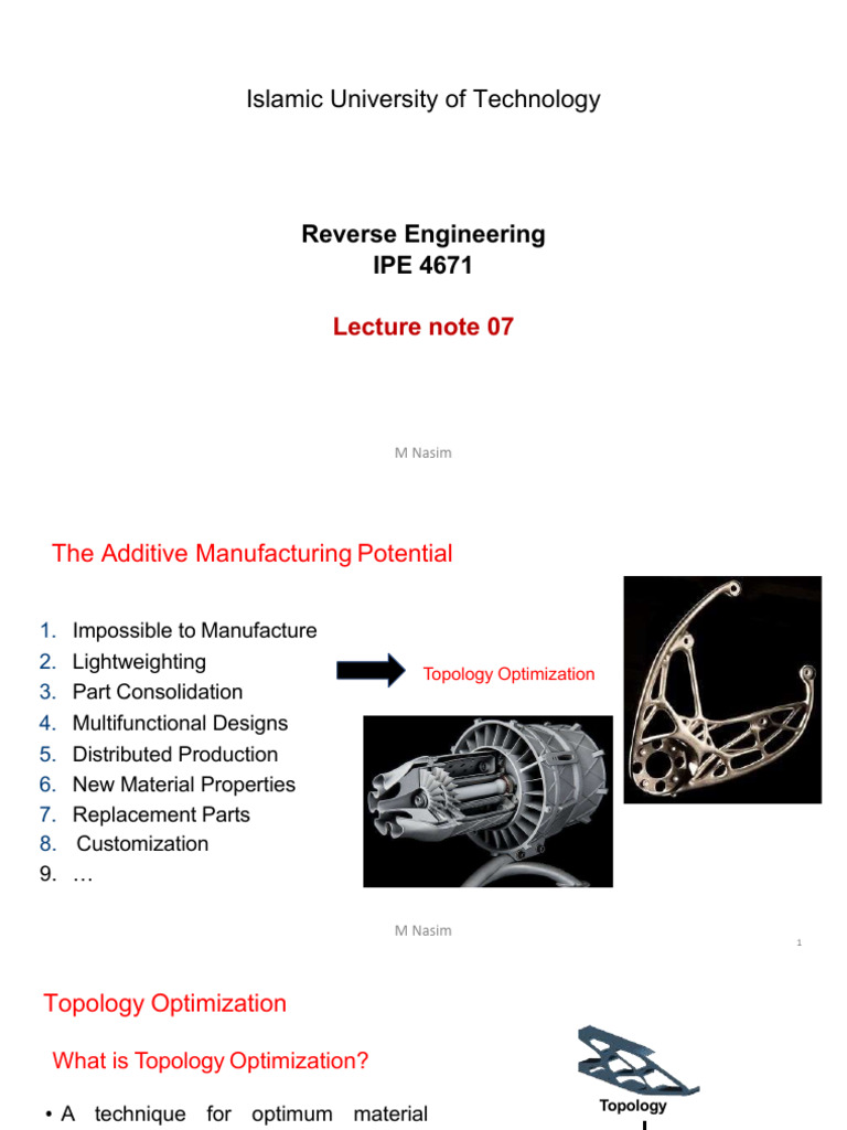 Topology Optimization in Additive Manufacturing | PDF | Mathematical ...