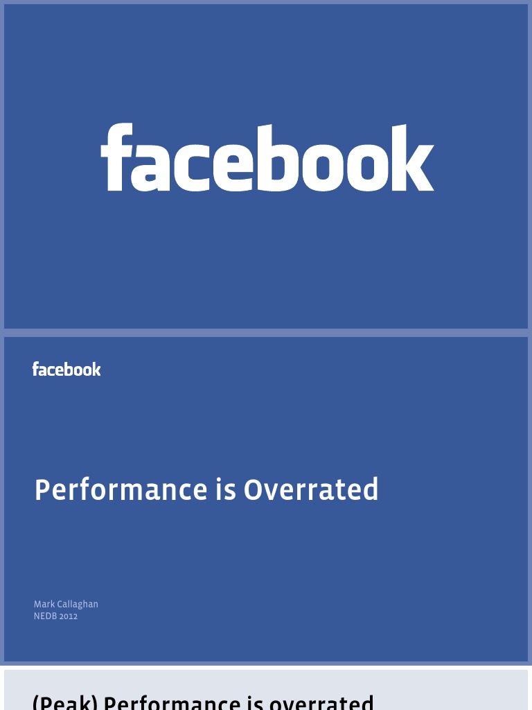 Performance Is Overrated - NEDB 2012 | PDF | Database Index | Cache ...