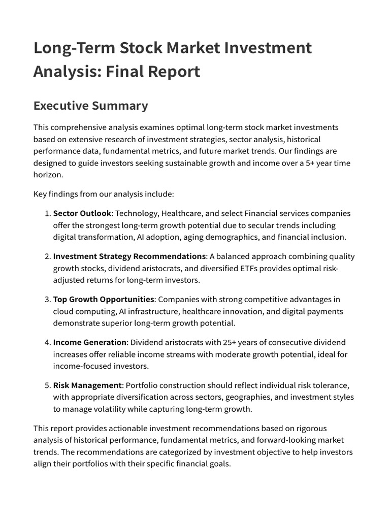 Long-Term Investment Strategy Insights | PDF | Investing | Value Investing