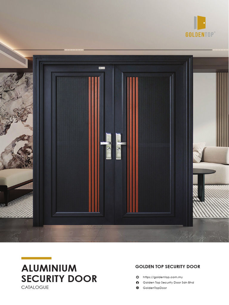 Golden Top Aluminium Security Doors Catalogue | PDF | Door | Materials