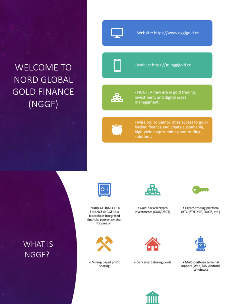Nord Global Gold Finance NGGF - Presentation | PDF | Cryptocurrency | U.S.  Securities And Exchange Commission