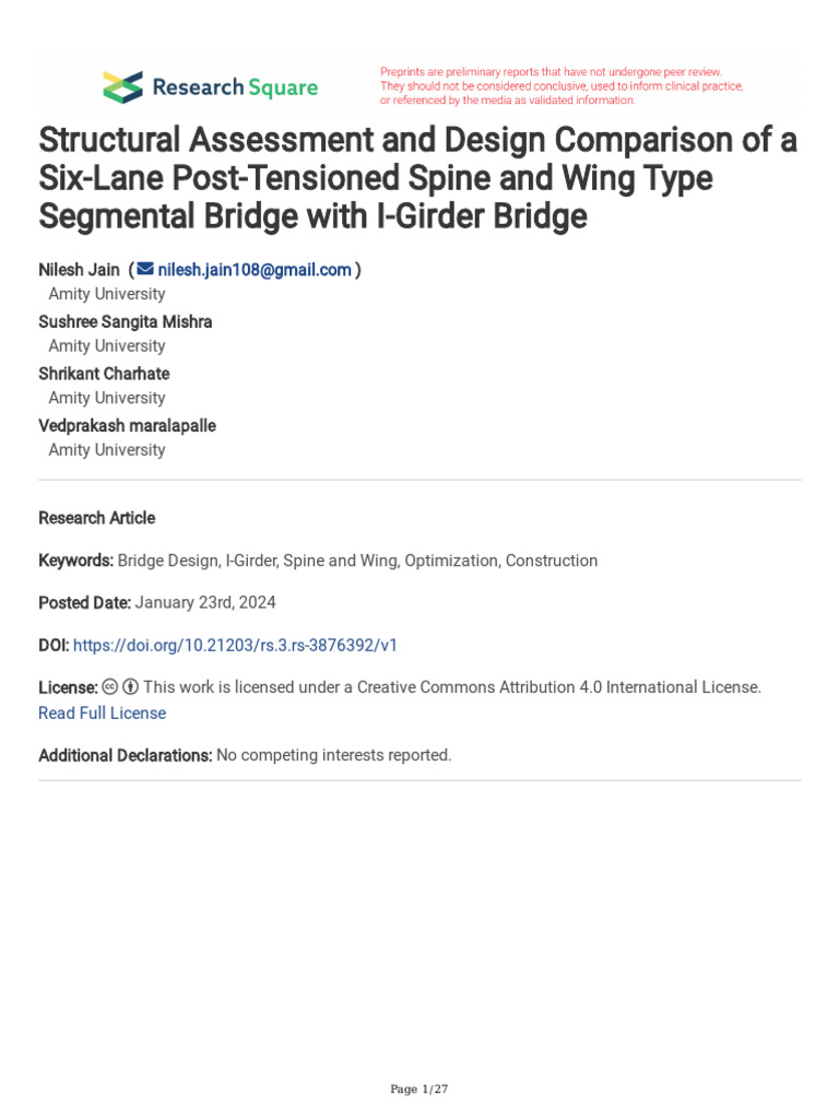 Structural Assessment and Design Comparison of A S | PDF | Bending ...