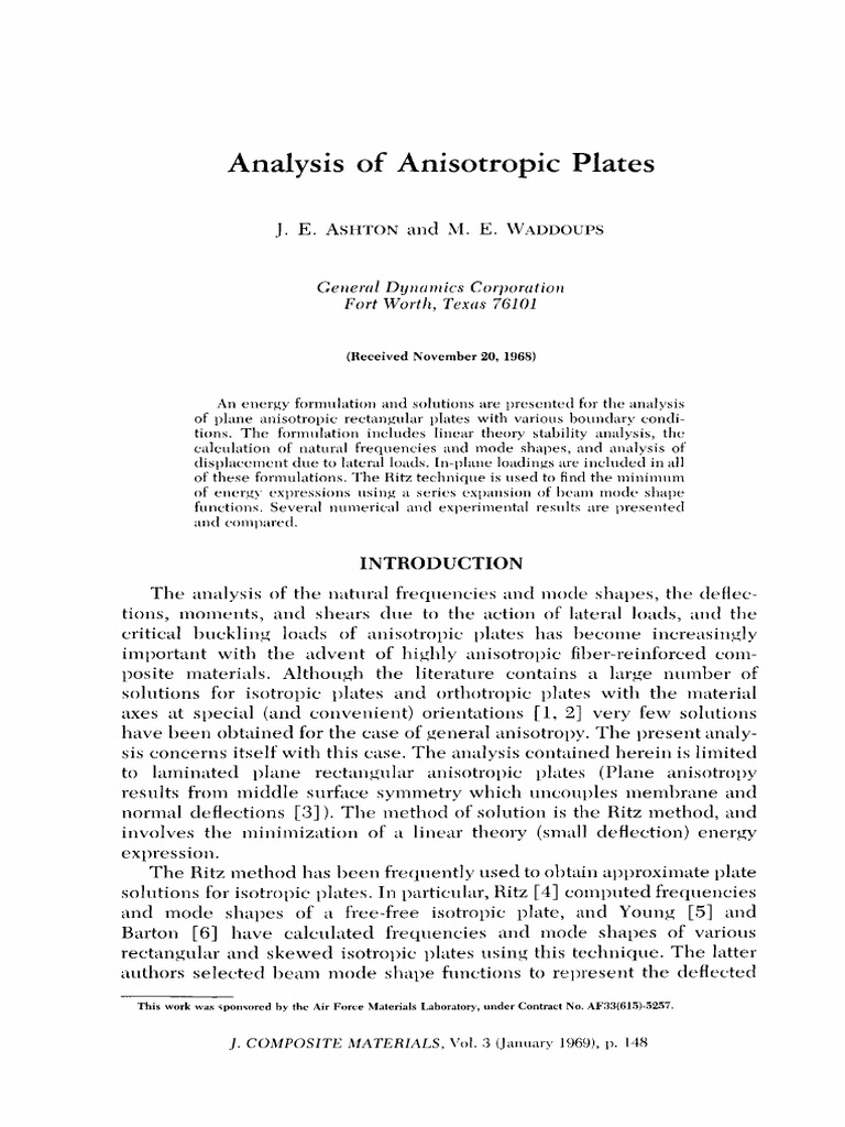 Photo inspiration: Anisotropic Plate Analysis Techniques Pdf Photo Inspiration