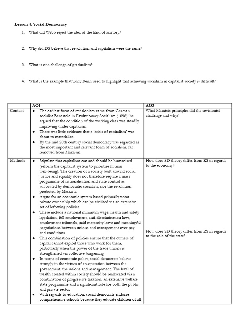 Understanding Social Democracy Principles | PDF | Social Democracy ...