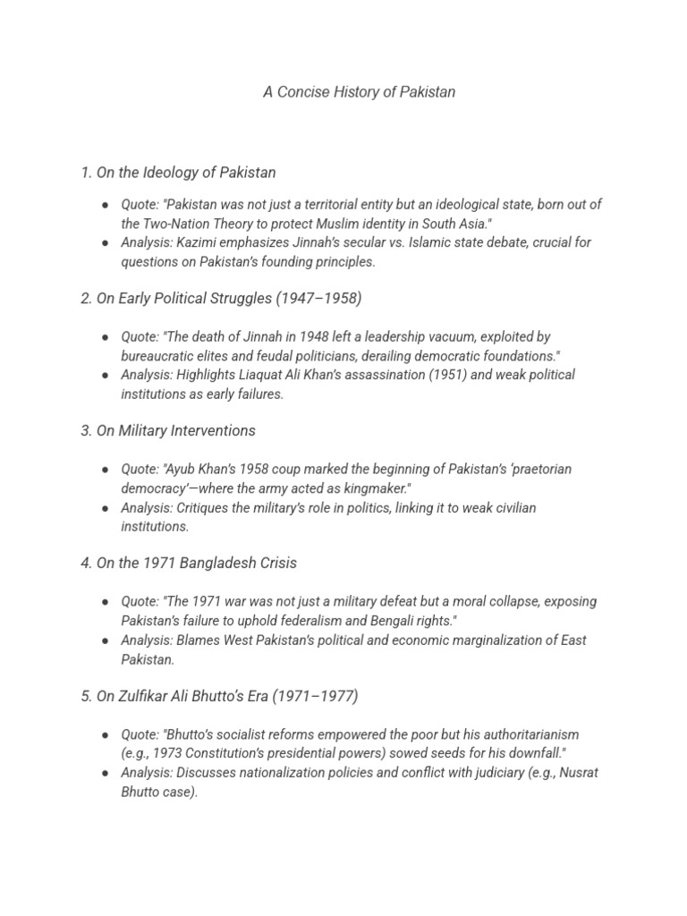 History and Politics of Pakistan | PDF | Zulfikar Ali Bhutto | Pakistan
