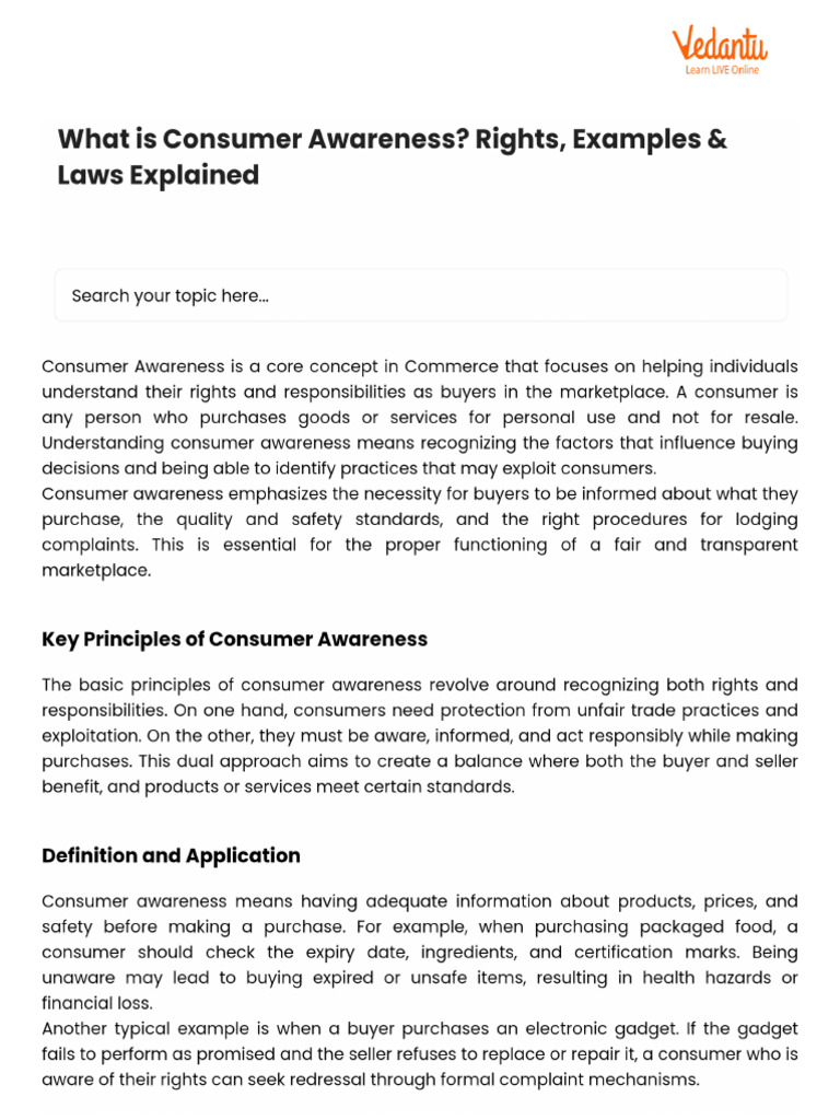 What is Consumer Awareness_ Rights, Examples & Laws Explained | PDF