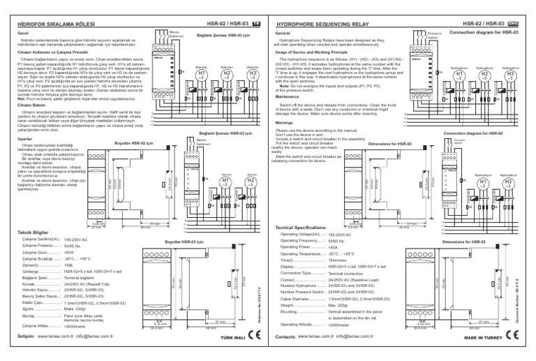 HSR 03 Triplex Motor Control Relay | PDF