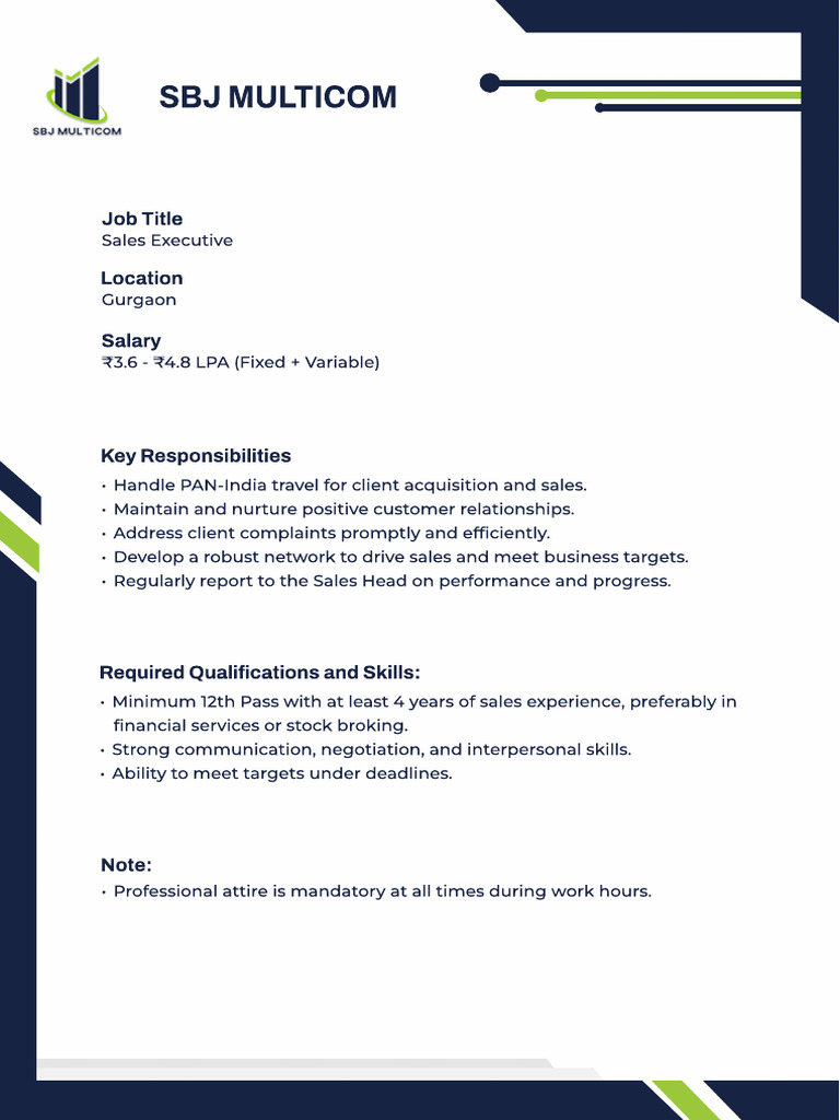 Sales Executive JD | PDF