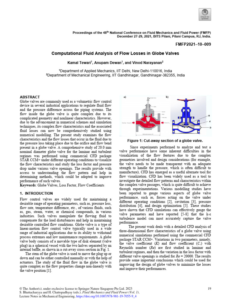 Kamal - LNME - 2023 - Computational Fluid Analysis of Flow Losses in ...