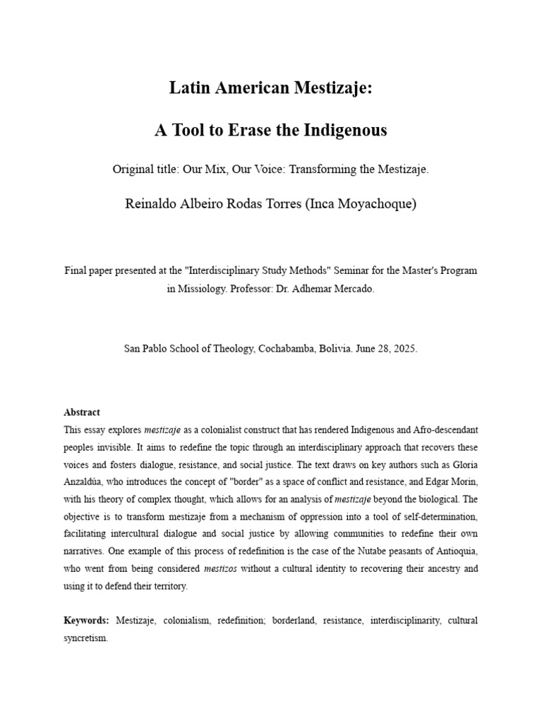 Redefining Mestizaje in Latin America | PDF | Race (Human Categorization)