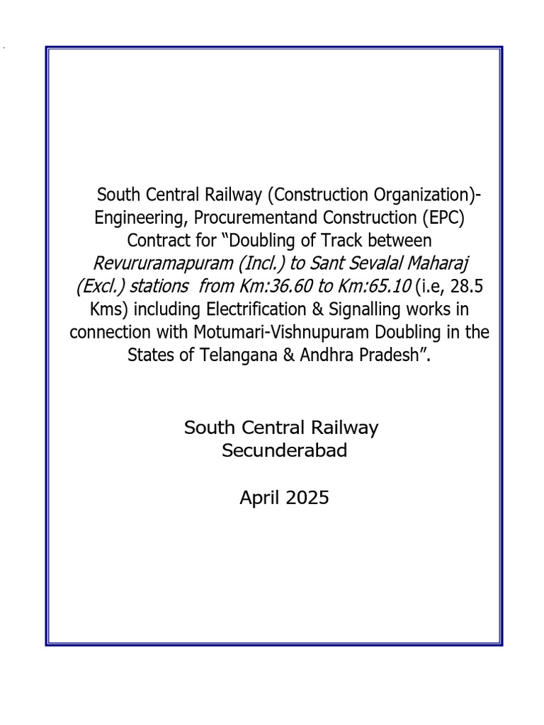 Railway Project Contract Overview | PDF | Liquidation | Consortium