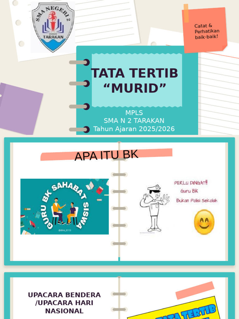 Tata Tertib Murid SMA N 2 Tarakan | PDF