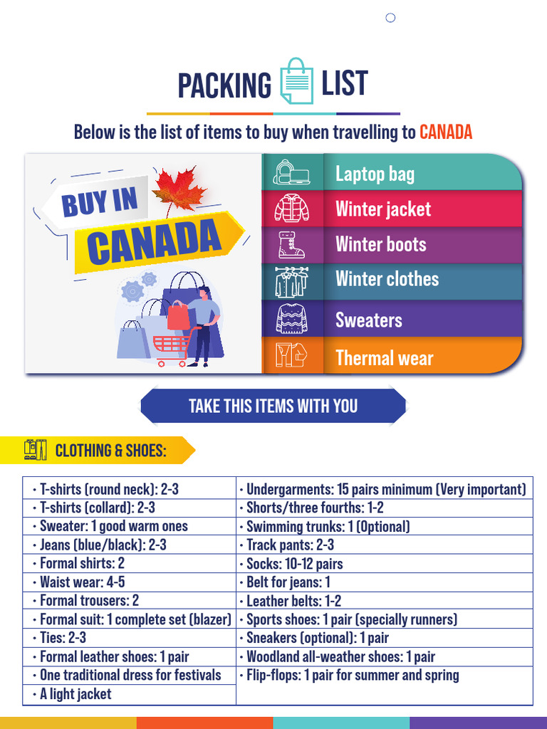 Essential Packing List for Canada | PDF