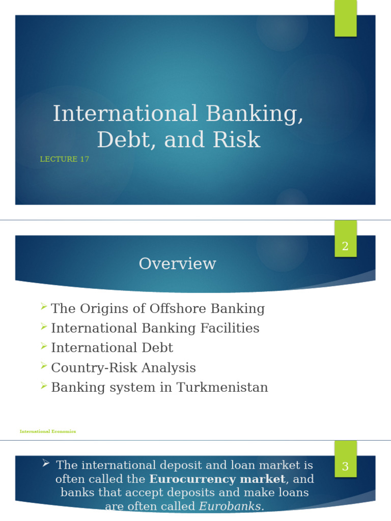 International Banking Facilities Overview | PDF | Debt | Banks