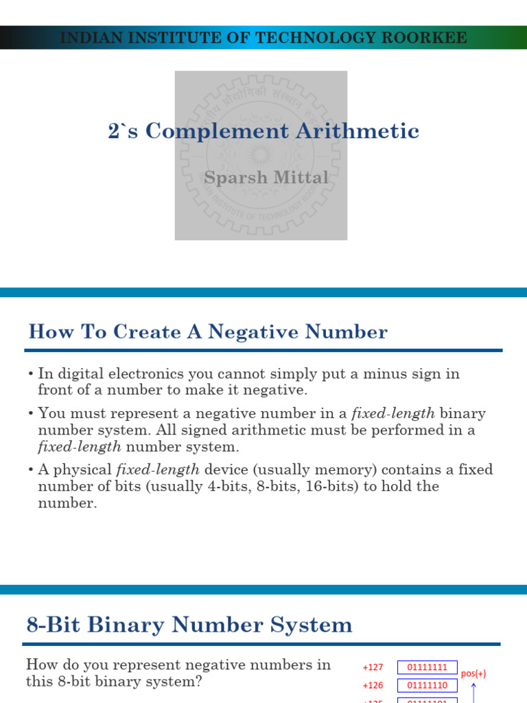 Understanding 2's Complement Arithmetic | PDF | Numbers | Theory Of ...