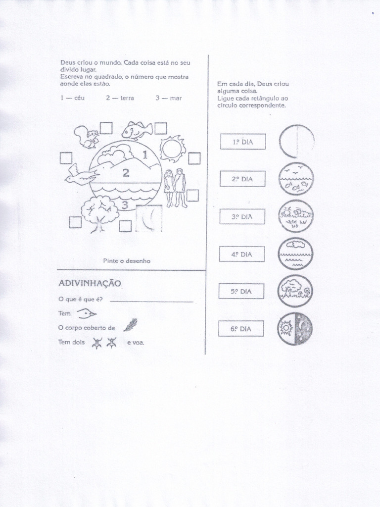 Atividade Criação Do Mundo - 1 | PDF