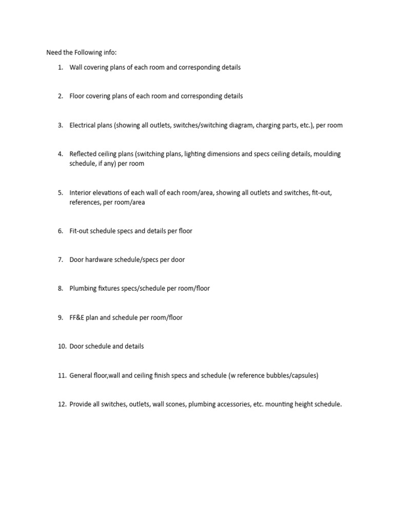 Comprehensive Interior Design Plans | PDF