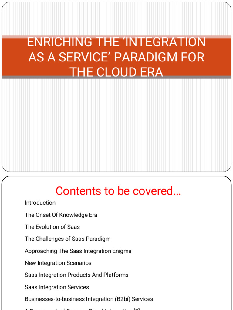 Enriching The 'Integration | PDF | Cloud Computing | Software As A Service