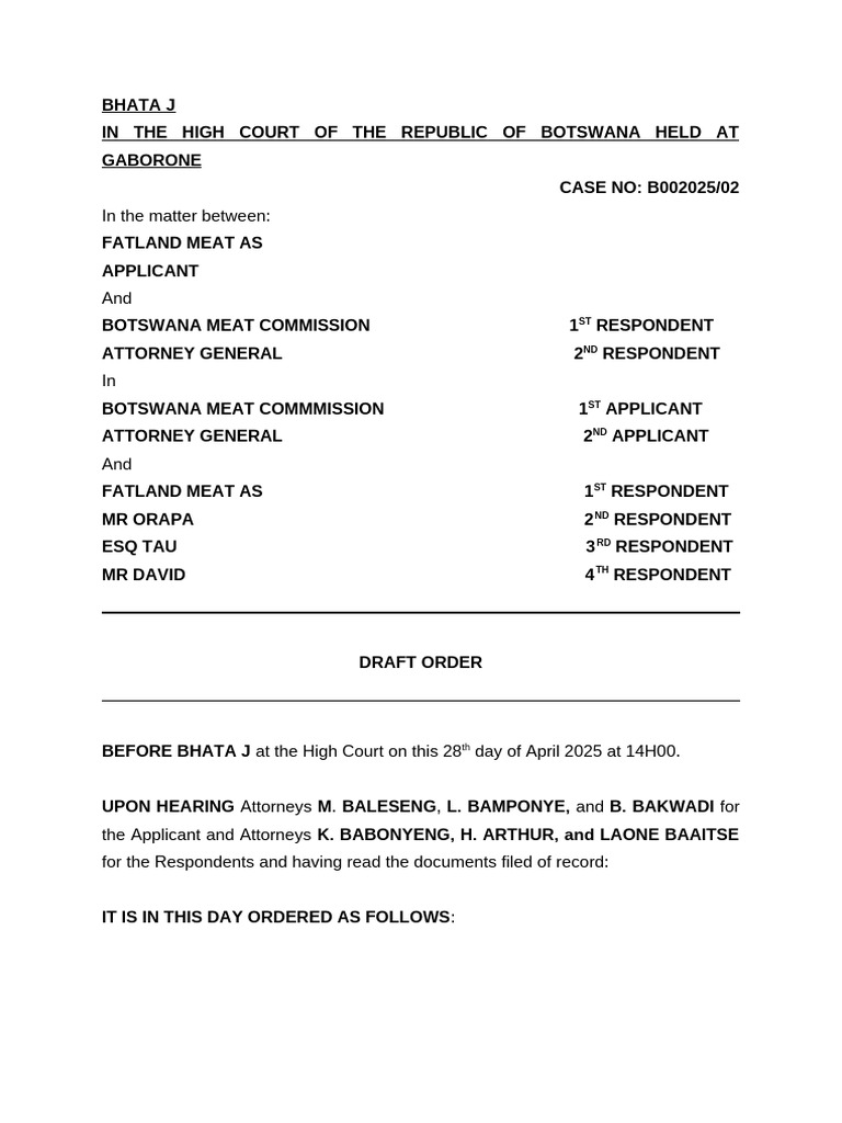 Botswana High Court Ruling on Arbitration | PDF