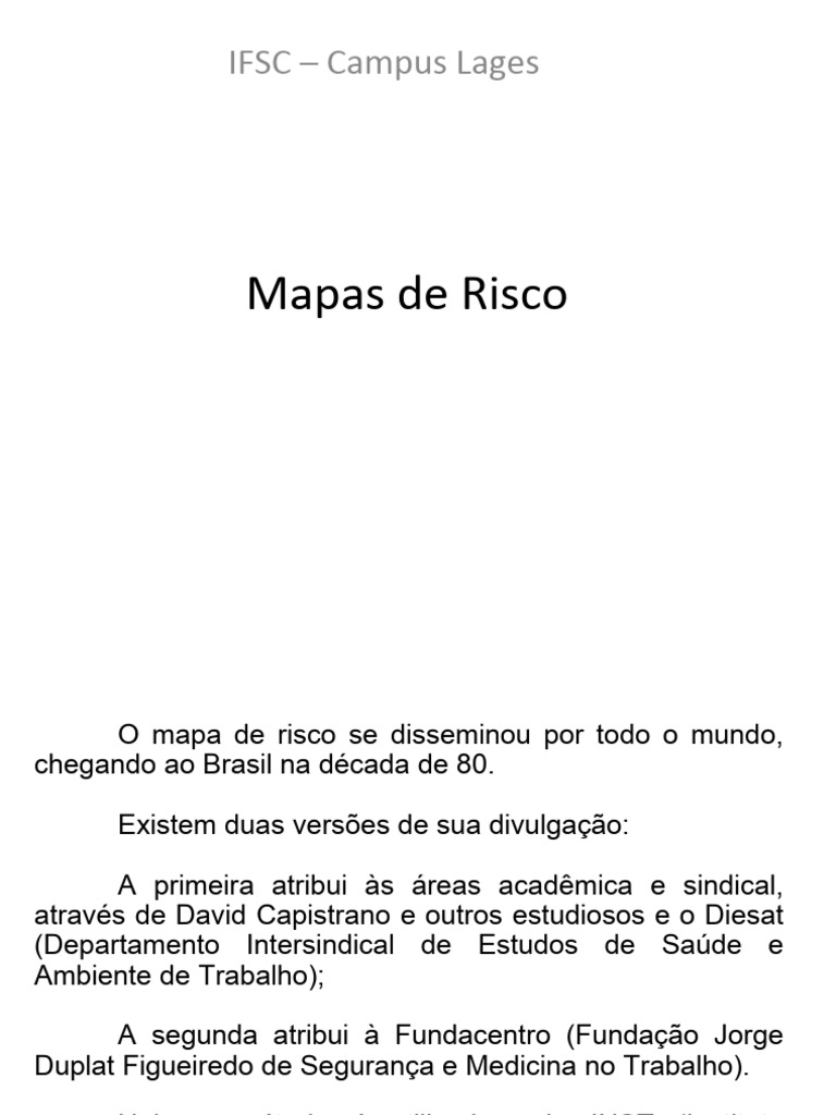 Agentes de Risco no Mapa de Risco | PDF | Dor | Hipertensão