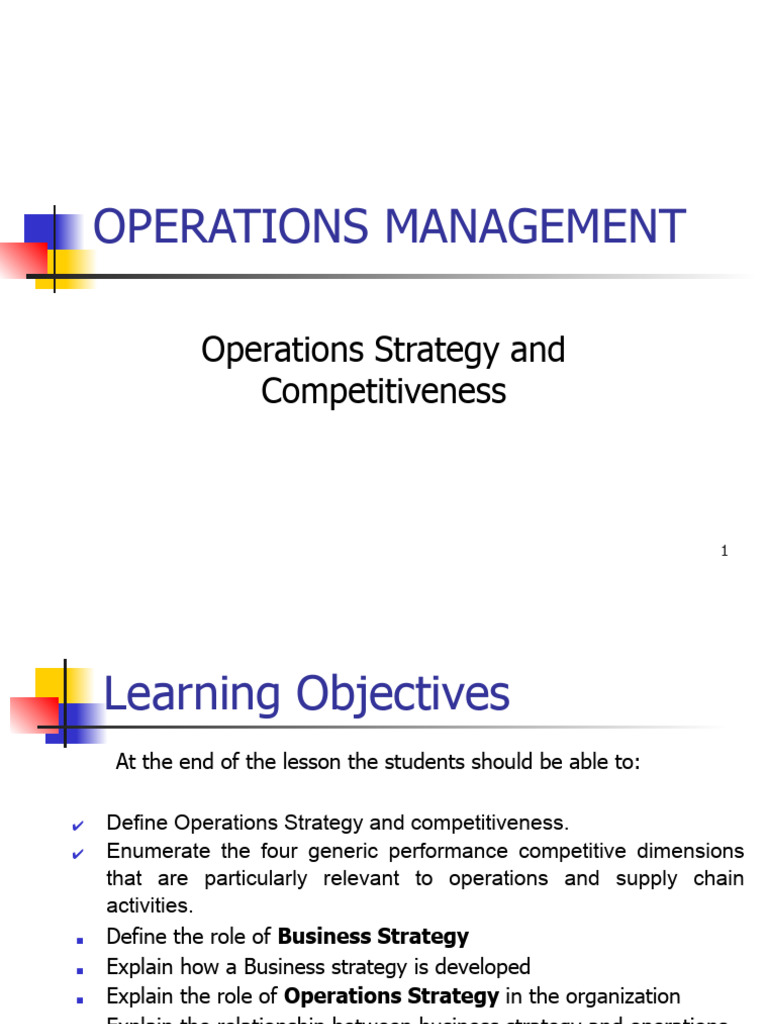 Module 2 Operations Management | PDF | Strategic Management | Supply Chain