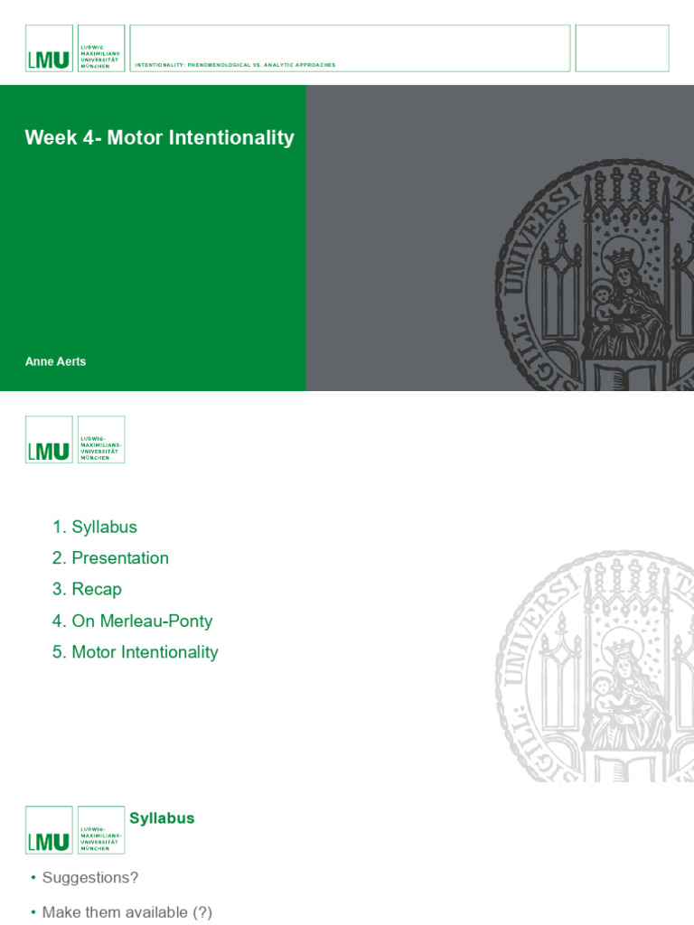 Week 4 - Intentionality - PhenVsAnal | PDF | Phenomenology (Philosophy ...