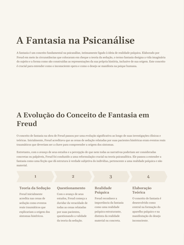 A Fantasia Na Psicanalise | PDF | Psicanálise | Mente inconsciente