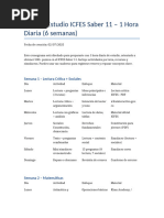 Plan de Estudio ICFES Saber 11 2025 | PDF | Ecuaciones | Simulación