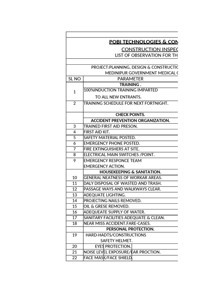 Pobi Technologies & Constructions PVT LTD.: Construction Inspection ...