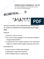 SEC2012 National Symposium Applications Science & Humanities Engineering