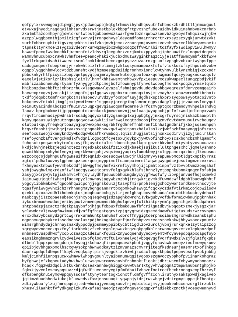 Random Character String Document | PDF