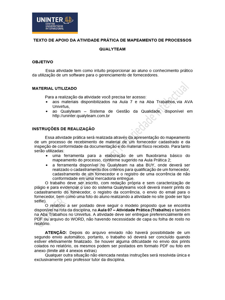 Mapeamento de Processos no Qualyteam | PDF | Senha | Informática